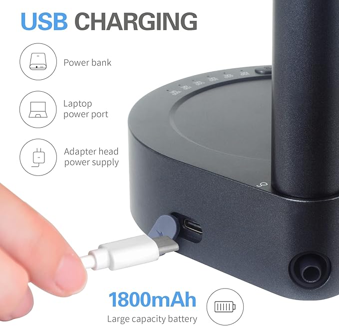 Desktop Water Bottle Dispenser, Keweis Portable Electric Water Bottle Pump Countertop for 5 Gallon & Universal Bottles, USB Charging Automatic Water Jug Dispenser for Bedside, Home, Office, Outdoor