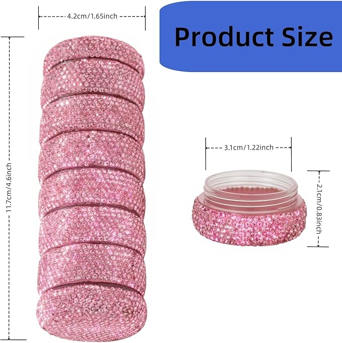 Pill Organizer Travel Medicine Supplement Organizer Weekly Pill Box 7 Day Daily Vitamin Cases Portable Stackable Pill Caddy for Women(Pink)