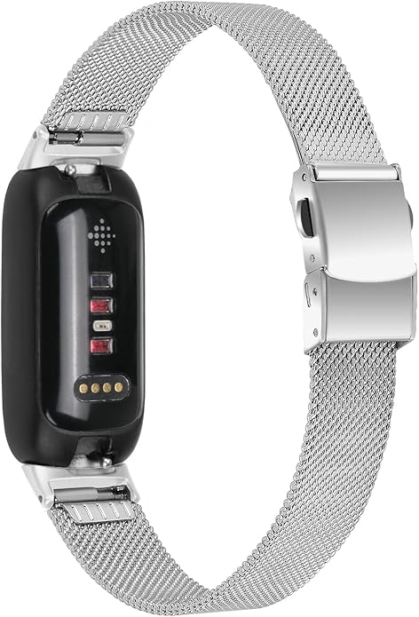FitTurn Compatible with Fitbit inspire 3 metal band, Replacement Stainless Steel Mesh Watch Band Quick Release Metal Smart Strap for Fitbit inspire 3 Health & Fitness Tracker Watch