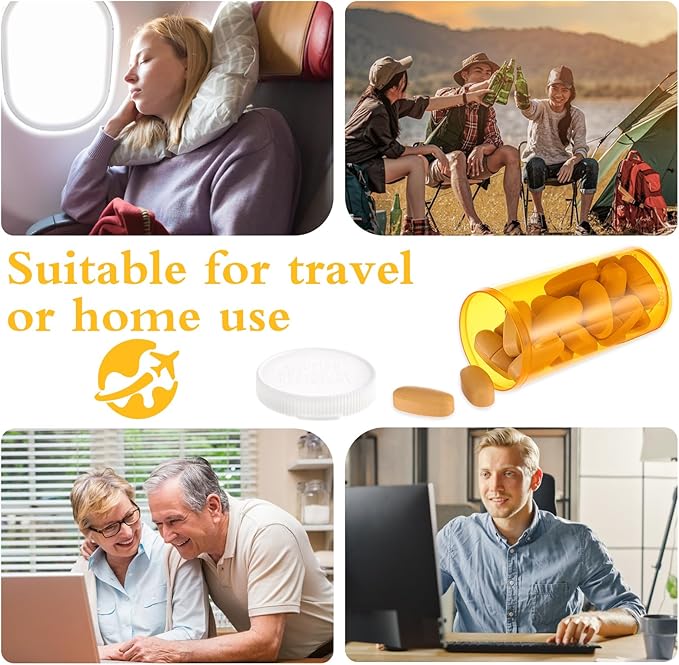 Empty Pill Bottles with Caps, Small Medicines Bottle Plastic Vials Easy Open Medication Vials Containers Clear Travel Pill Cases Organizers (13 Dram, 9 Pcs)