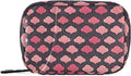 Guilloche Black Peach aid Bag with Detachable Compartments Portable Portable Pill Organizer Pill Organizer