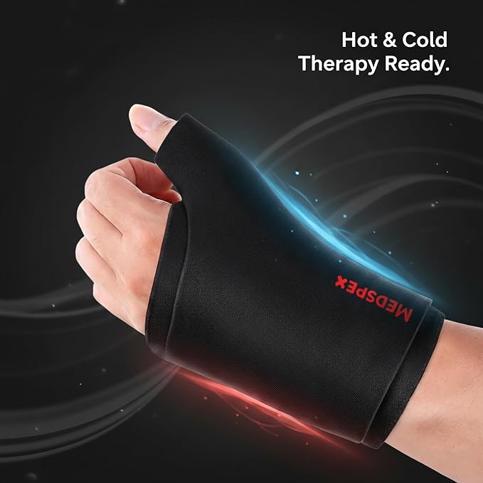 Wrist and Thumb Sleeve [One Size] Hot/Cold Wrap for Ice Pack |Fit for Either Hand Hot & Cold Therapy |Reusable Gel Glove for Injuries, Carpal Tunnel, Arthritis |Healthcare Hot & Cold Therapies