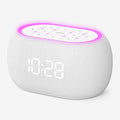ANJANK White Noise Sound Machine Alarm Clock with Hi-Fi Bluetooth Speaker, 21 Soothing Sounds/7 Night Lights, 0-100% Dimmer/Sleep Timer/Volume Control, Soother for Adults Kids Sleeping, Bedroom, White