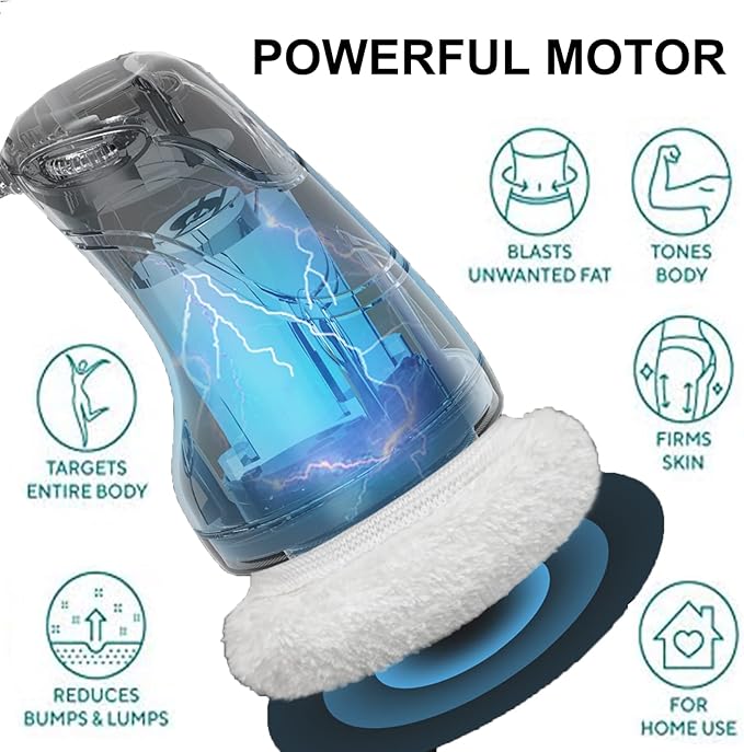 Body Sculpting Machine Electric Cellulite Massager 6 Pads, Handheld Full Body Massage Machine for Back/Abdomen/Butt/Leg/Arms Deep Massage Relax, Rotaion Vibration Anti Cellulite