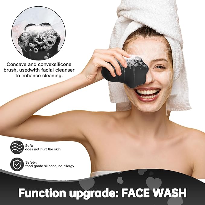 Ice Face Roller for Women, Ice Cube for face and Eyes,De-Puff Eye Bags,Reduce Migraine Pain,Cat Claws Reusable Massage Silicone Ice Mold Skin Care Tools (Black)