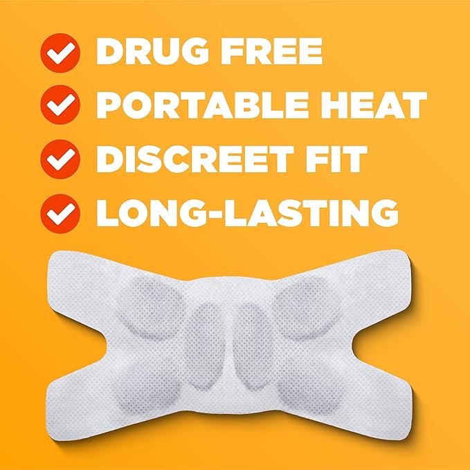 ThermaCare Portable Heating Pads - Adhesive, Disposable HeatWraps for Joint & Muscle Pain Relief - Multi-Purpose, Drug-Free Therapy with Flexible Fit (4-Count)