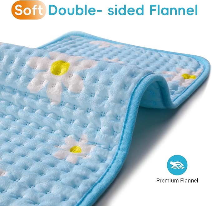 Comfytemp Gifts for Women, Heating Pad for Mom Wife Daughter Period Cramps and Back Pain Relief, 12" X 24" Cute Flower Heat Pad with 3 Heat Levels, Electric Soft Heated Pad, Dad Gift