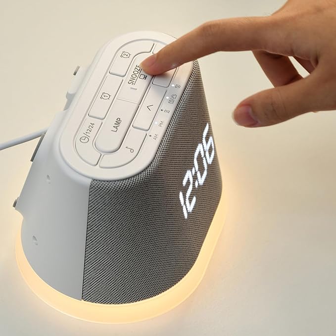Sunrise Alarm Clock Sound Machine for Sleep, 10 Soothing Sounds Sleep Aid White Noise Machine for Heavy Sleepers, Timer, Easy Snooze, Wake Up Light for Bedrooms, Adults, Kids