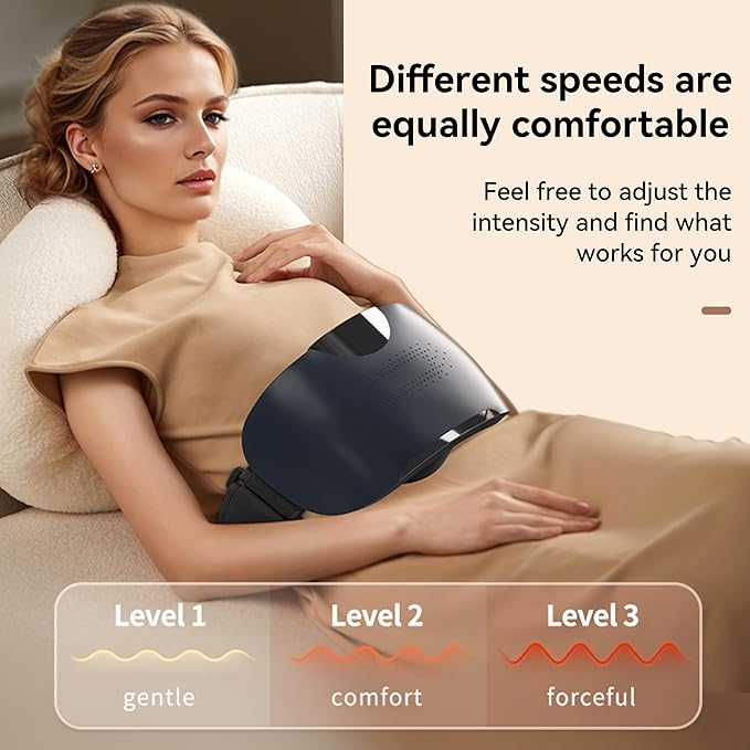 Automatic Abdominal Massager, Bianstone Belly Rubbing Instrument, Dual-use for Waist and Abdomen, Positive and Negative Massage, Flatulence Relief, Promote Intestinal Peristalsis (deep Blue)