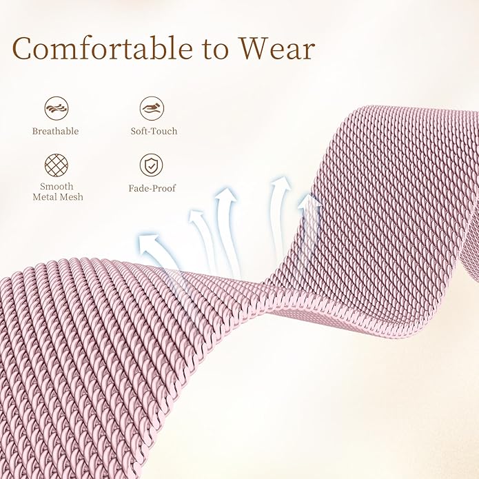JKD X-Shape Metal Band Compatible with Fitbit Charge 6/ Charge 5 Bands for Women Men, Soft Stainless Steel Mesh Loop Strap Bracelet Wrist Band Replacement for Fitbit Charge 5/ Charge 6 Fitness Tracker