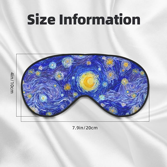 Abstract Starry Sky Sleep Mask Eye Mask with Adjustable Strap Eye Sleep Shade Cover Blocks Light for Women Men Airplane Travel Nap