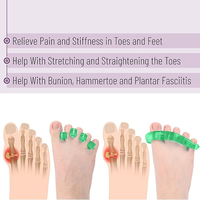 Dr. JK- ToePal Gel Toe Separator, 2 Pairs, Toe Spacers, Bunion Corrector