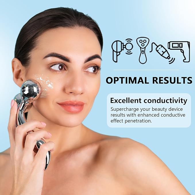 YMEYFAN Conductive Gel for Microcurrent Radio Frequency Facial Device Cooling Gel, Fragrance-Free, Sodium Hyaluronate, Alpha-Arbutin, Bifida Ferment Lysate, Hydrating Premium Primer(900ML)