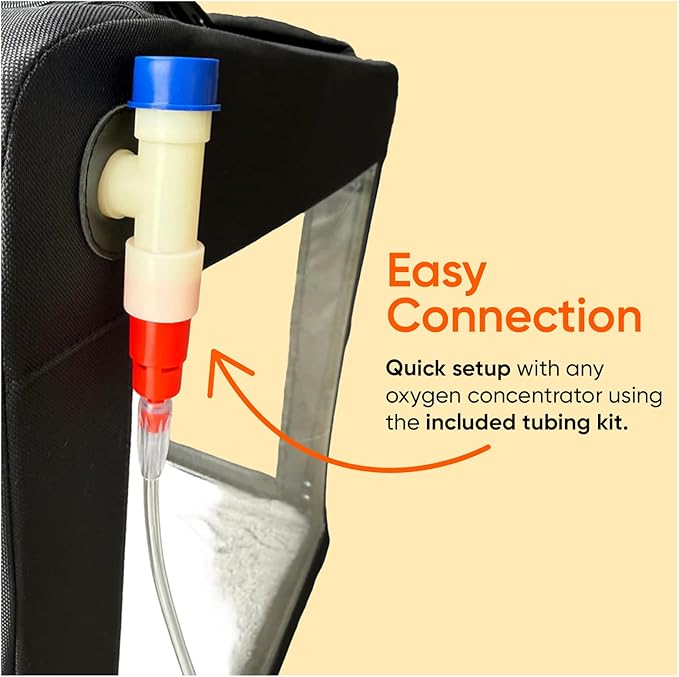 Oxygen Therapy Cage for Pets – Veterinary Oxygen & Nebulizer Chamber for Dogs, Cats, Puppies, Sheep – Portable Oxygen Concentrator with Tubing Kit, Soft Mat, Venturi Adapters, Nebulizer, T-Fitting