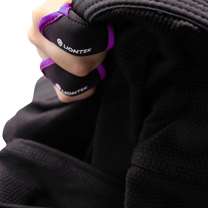 LIONTEK Single Finger Sleeve Pair - Sports Compression Finger Sleeve for BJJ, MMA, Basketball, Weight Lifting, and More