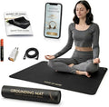 Grounding Mat for Feet – Indoor Conductive Earthing Mat for Desk, Floor or Bed – Non-Electric Passive Grounding Pad with Outlet & Tester.