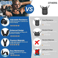 Portable Breathing Trainer with Adjustable Resistance Settings for Enhanced Strength and Endurance, Black