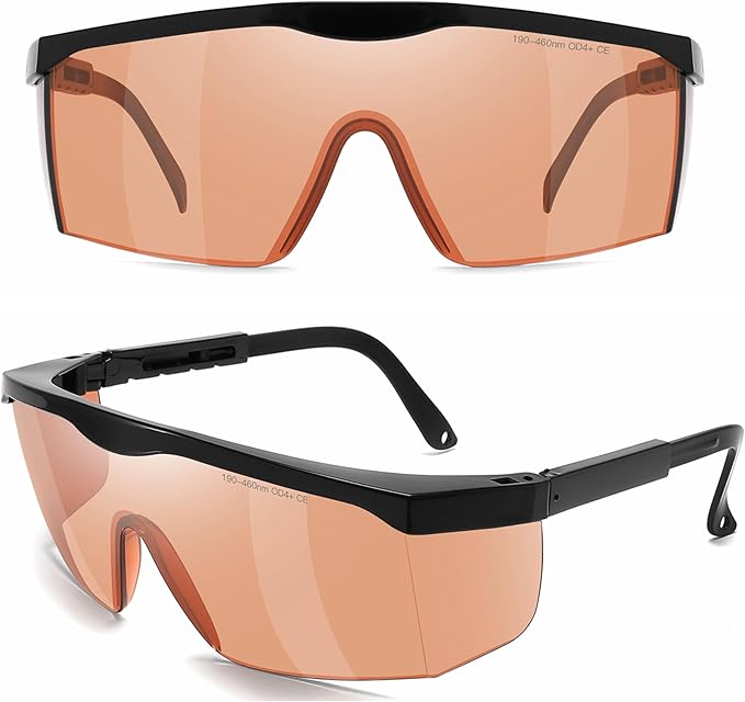 Alsenor IPL 190-460nm Laser Safety Glasses Goggles For Laser Cosmetology Operator Eye Protection And Laser Hair Removal Treatment (190nm-460nm)