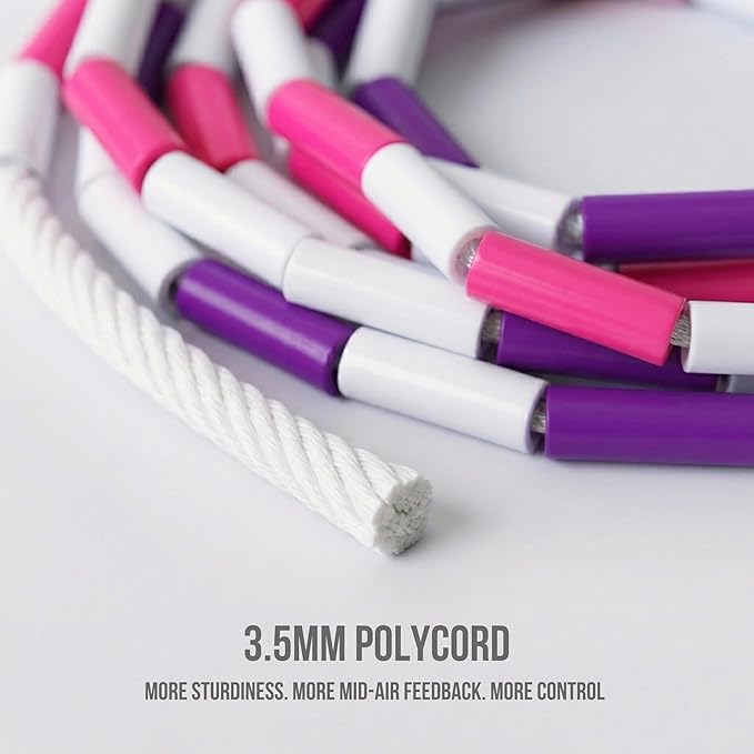 Elevate Rope Professional Beaded Jump Rope - 3m Adjustable, Quality Beads & Poly Cord - For Freestyle, Cardio & Tricks - All Levels & Indoor/Outdoor Use