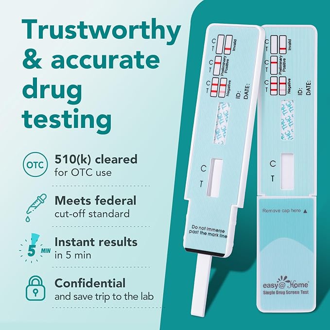 Easy@Home Marijuana (THC) Single Panel Drug Tests Kit - # EDTH-114 (20 Pack)