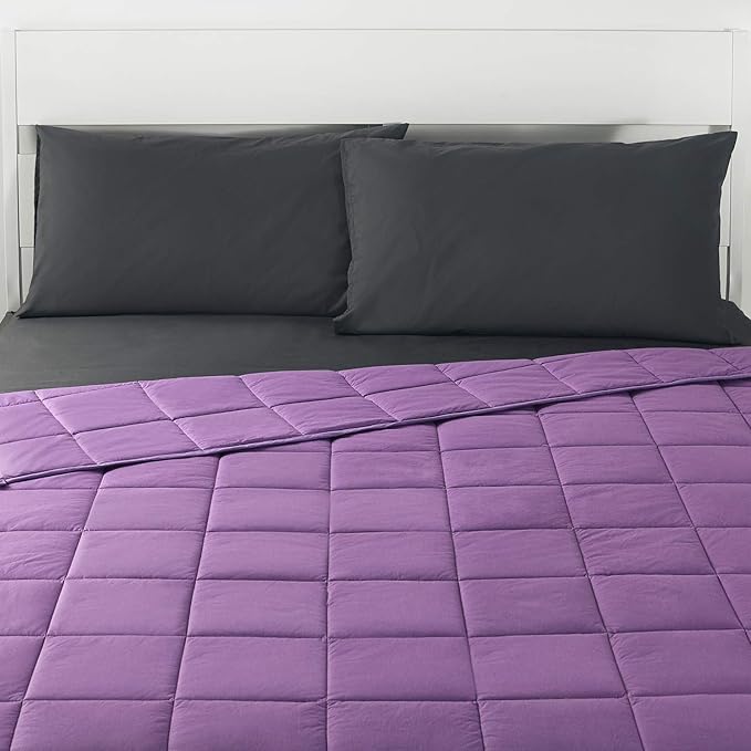 RelaxBlanket Weighted Blanket | 60''x80'',10lbs | for Individual Between 90-140 lbs | Premium Cotton Material with Glass Beads | Purple