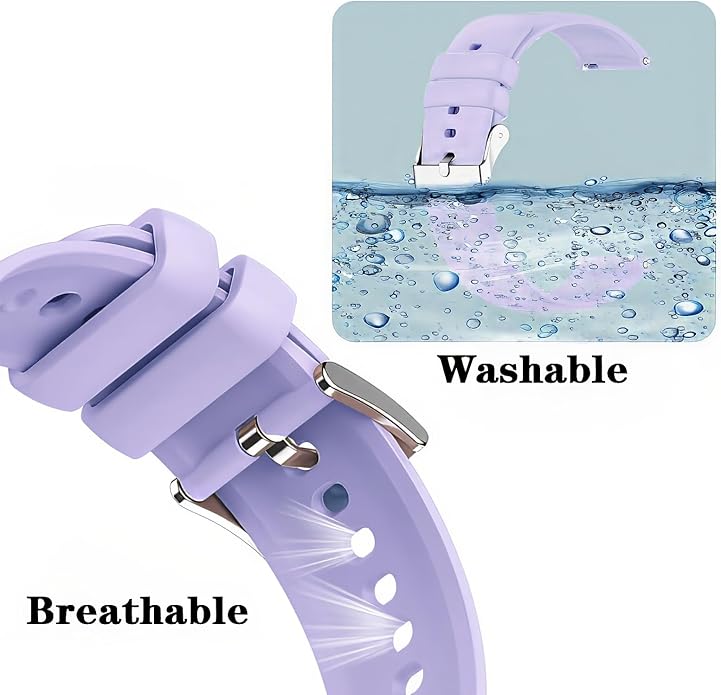 Harikiri 22mm Silicone Bands Compatible with Popglory/Fitpolo/FITVII/Gydom/Woneligo/ENOMIR/TOOBUR/Veryfit/Poounur/RUIMEN,Quick Release Watch Strap for Men Women