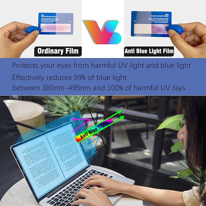 2 Pack 16 inch Screen Protector for Lenovo Yoga 7i 16, Anti Blue Light Screen Protector for Lenovo Yoga 7i 16 2-in-1 Laptop, Blocking Blue Light and Anti Glare Shield-(Covering only the display area)