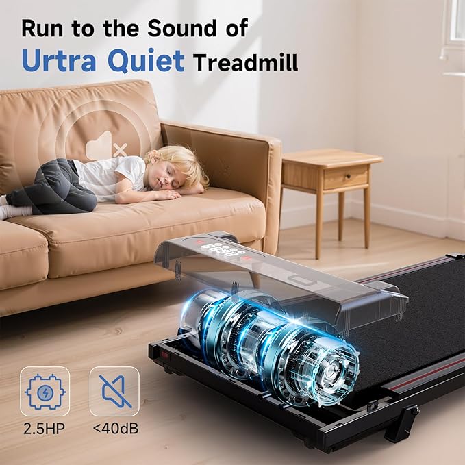 2 in 1 Walking Pad with Handle Bars, 8% Incline Foldable Treadmills for Home Office Ultra Quiet <40dB, 3.5 HP Portable Walking Jogging Running Machine with LED Display & Remote, 320+LB Capacity