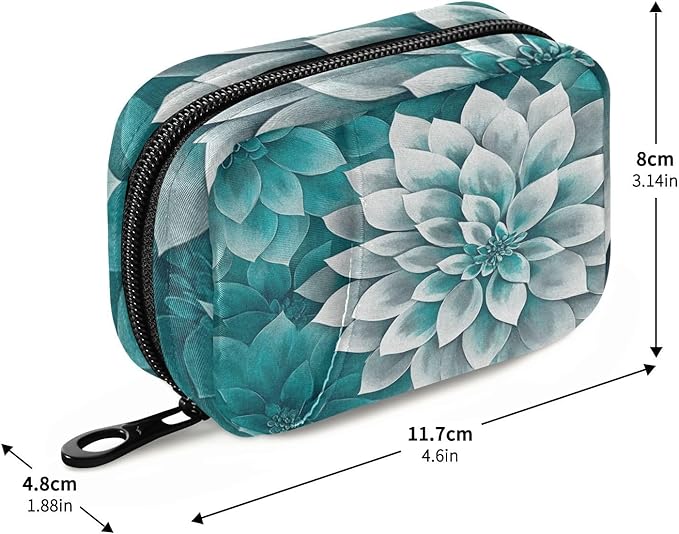 Travel Pill Case Abstract Floral Flower Weekly Small Pill Box 7 Day Pill Box Pill Organizer Bag