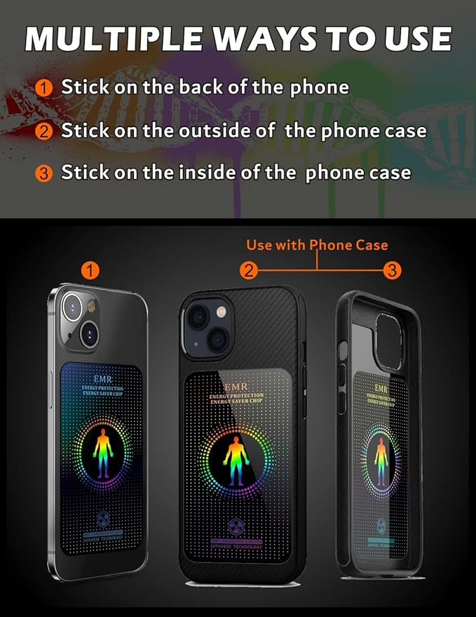 Stickers for Cell Phones/Tablets/Laptops/All Devices, [Reusable], Suitable for Anyone,Black (8 Pcs)