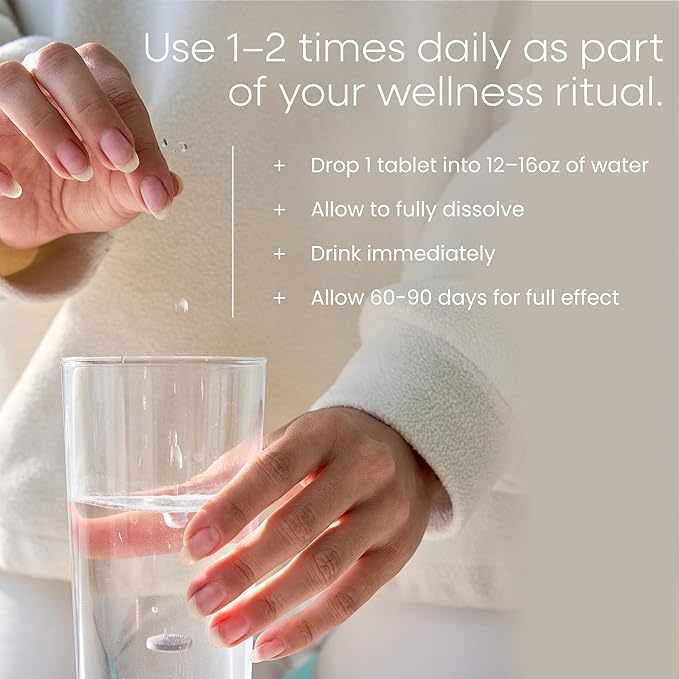 Hydrogen Water Tablets - Molecular H2 Magnesium 12 PPM Supplement Tabs for Drinking Water - Supports Energy, Recovery & Cognitive Function for Antioxidant Cellular Health (30 Count, Raspberry)