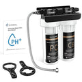WINGSOL Under Sink Water Filter System, 2-Stage Deep Filtration, Reduce Heavy Metals/Chlorine/PFAS/Odor/Sediment, NSF/ANSI 42&53 Improve Taste, Life Indication Mineral pH+ Under Sink Water Filter