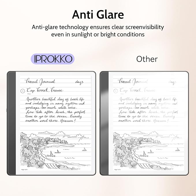 IPROKKO [2 Pack] Anti Blue Light Screen Protector for 10.2" Kindle Scribe 2024/2022 2nd/1st Gen Protective Film, Easy Install Eyes Friendly High Clarity Anti Glare eBook Reader Screen Filter Compatible with Tablet Boox Note Air, TouchPad D10