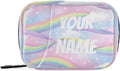 Portable Rainbow Sky Pill Case Travel Pill Organizer Zipper Pill Box to Hold Vitamins Large Capacity Medicine Bag, Travel Pill Box Pouch with Customized Name