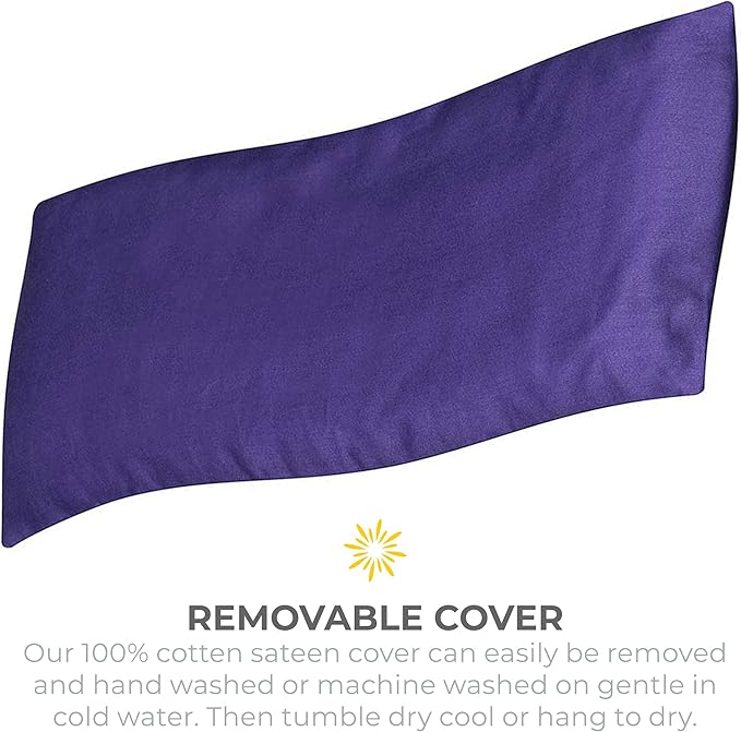 Sunshine Yoga 4-Pack Scented Sateen Eye Pillows, Low-Luster, 9'' x 4'' Flaxseed Weighted Eye Mask for Sleeping, Hot or Cold Therapy for Relaxation, Migraine, and Headache, Assorted
