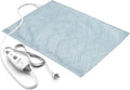 Pure Enrichment PureRelief Express Designer Series Electric Heating Pad - 12” x 15” Fast-Heating with 4 Heat Settings, Machine-Washable Fabric, & 2-Hour Auto Safety Shut-Off - Cerulean Diamond
