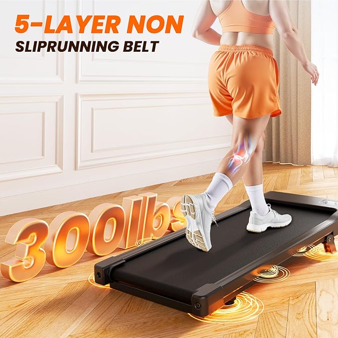 MJWW Walking Pad with Incline, 6% Manual Incline Under Desk Treadmill 3-in-1 for Home Office, Walking Pad Treadmill with 2.5HP Quiet, LED Display & 300LB Capacity