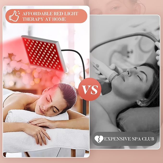 Red Light Therapy for Body, Infrared Light Therapy Panel Lamp with Stand, 660nm and 850nm Near Infrared LED Red Lights Therapy Device at Home for Face and Body