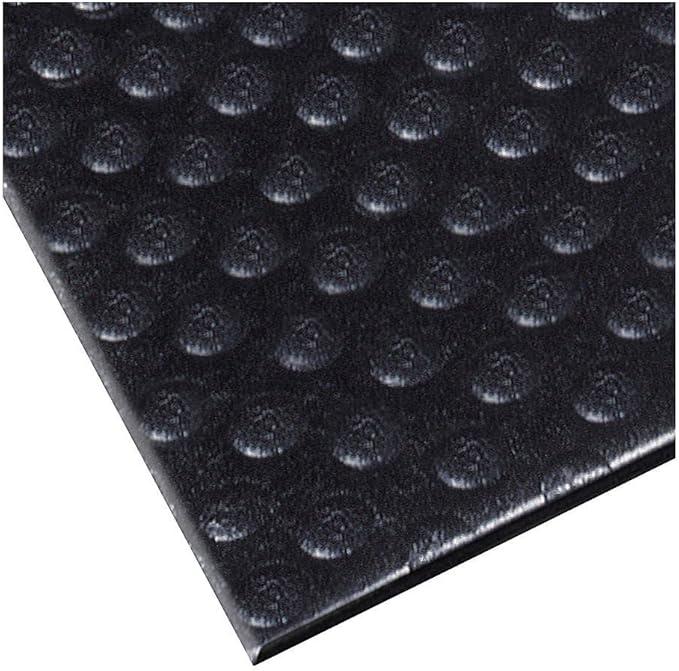 Notrax 417 Bubble Sof-Tred™ with Dyna-Shield® 2' x 60' x 1/2" Anti Fatigue Mat, Slip Resistant Bubble Textured Surface, Ideal for Industrial and Commercial Workplaces, Black, 417R0024BL