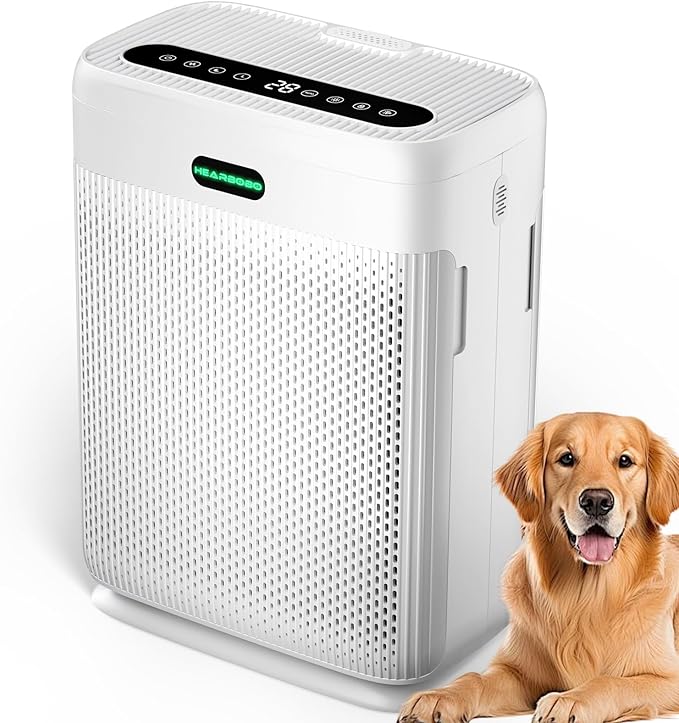 Air Purifiers for Home Large Room up to 3000sq.ft with Washable Filters, PM2.5 Air Quality Sensors, H13 HEPA Double-Sided 8X, Air Cleaner for Bedroom, Dust, Pets, Smoke, Pollon