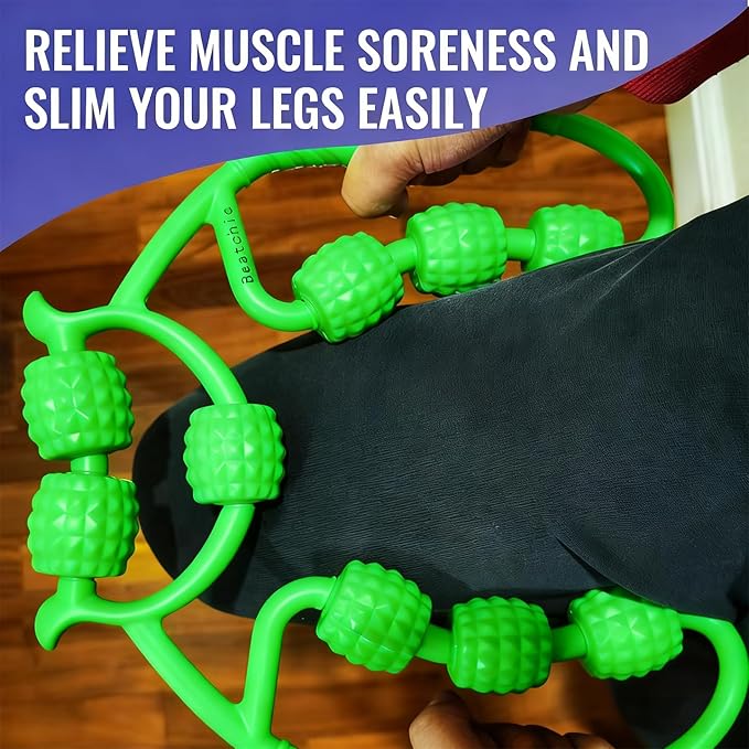 Beatchic Neck Massager Muscle Roller Leg Calf Massager for Circulation and Pain Relief with Massage Ball Multi-Functional Body Massage Tools