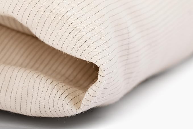 Premium Fitted Sheet Full,10% Conductive Silver, 90% Cotton, Earthing Sheet, 400 Thread-Count Luxurious Feel, Grounding Sheets, Better Sleep, Fitted Sheet (Beige, Full)