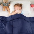 yescool Navy Weighted Blanket 5 Pounds Cooling Weighted Lap Blanket, Heavy Blanket for Sleeping, Weighted Throw Blanket Gifts for 40-60lbs, 40"x60"
