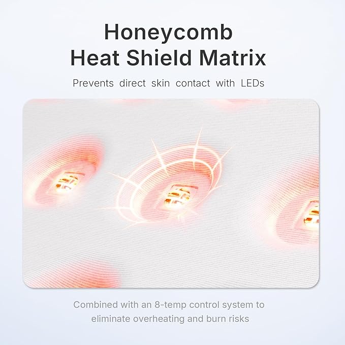 FDA Cleared Red Light Therapy for Face and Neck, 4 Modes LED Mask Light Therapy, Blue Infrared Red Light Therapy Mask for Face, PDT Photons Facial Skin Care Device