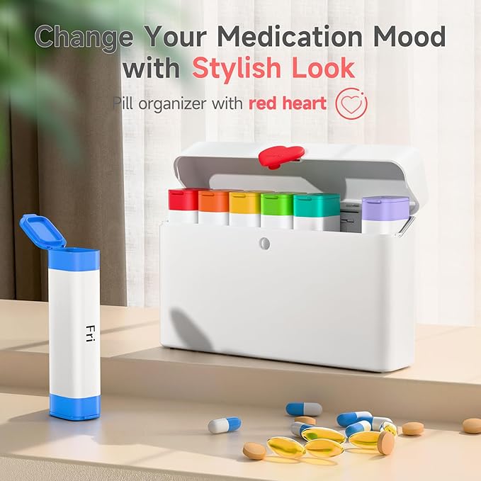Monthly Pill Organizer 2 Times a Day & Weekly Pill Organizer 2 Times a Day