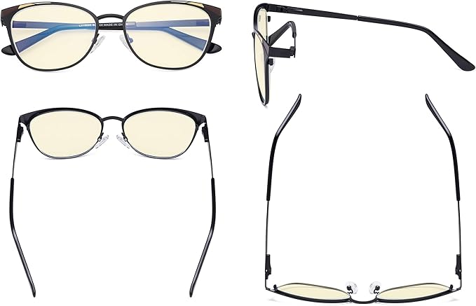 Eyekepper Blue Light Filter Glasses for Women- Butterfly Design Computer Eyegalsses with Transparent Blue Lens