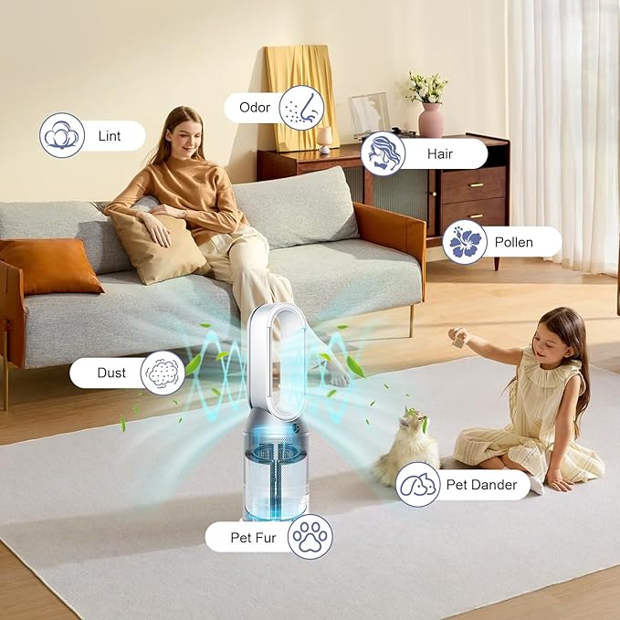 360° Combi Glass HEPA + Carbon Air Purifier Filter Compatible with Dyson HP04 TP07 TP06 HP06 TP04 TP7A PH02 PH01 PH03 PH04 PH3A HP09 TP09 HP07 HP10 TP10 HP4A HP7A DP04 Air Purifier, #965432-01