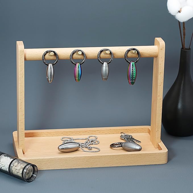 Tiny Keychain Pill Holder, Mini Pill Case Pendant, Small Metal Pill Box Micro Pill Container for Travel Purse Pocket (Silvery, Mini)