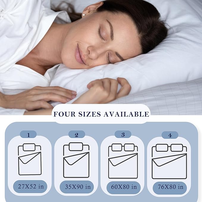 Grounding Sheets Twin XL Cotton Flat Grounding Sheet 39x80 Inches Silver Fiber Grounded Bed Sheets for Sleep, Earth Connected Sheets with Grounding Cord