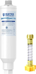 Waterspecialist RV Inline Water Filter, NSF Certified, Reduces Chlorine, Bad Taste and Odor, Rust, Corrosion, Sediments, and Turbidity, Dedicated for RVs, 1 Pack Water Filter with Hose Protector